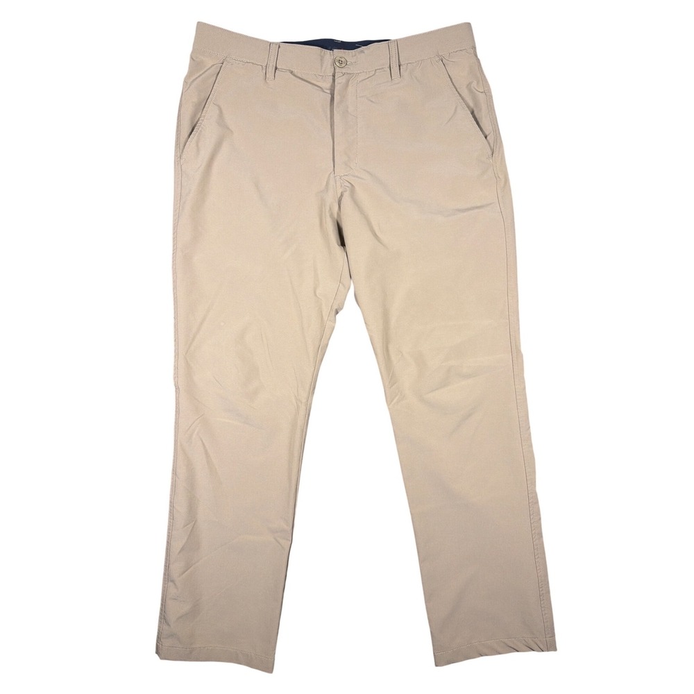 Johnston & Murphy Mens XC4‎ Performance Pants Khaki Tan Stretch Chino 35x29 186